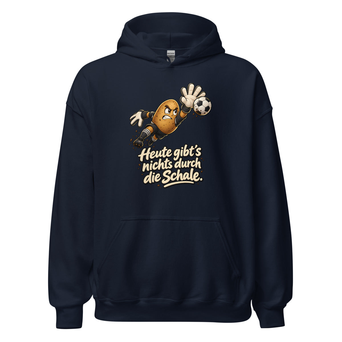 Torwart-Kartoffel – Hoodie – großer Frontdruck