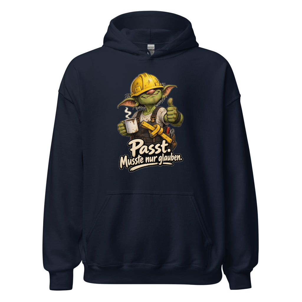 Baustellen-Kobold – Hoodie – großer Frontdruck