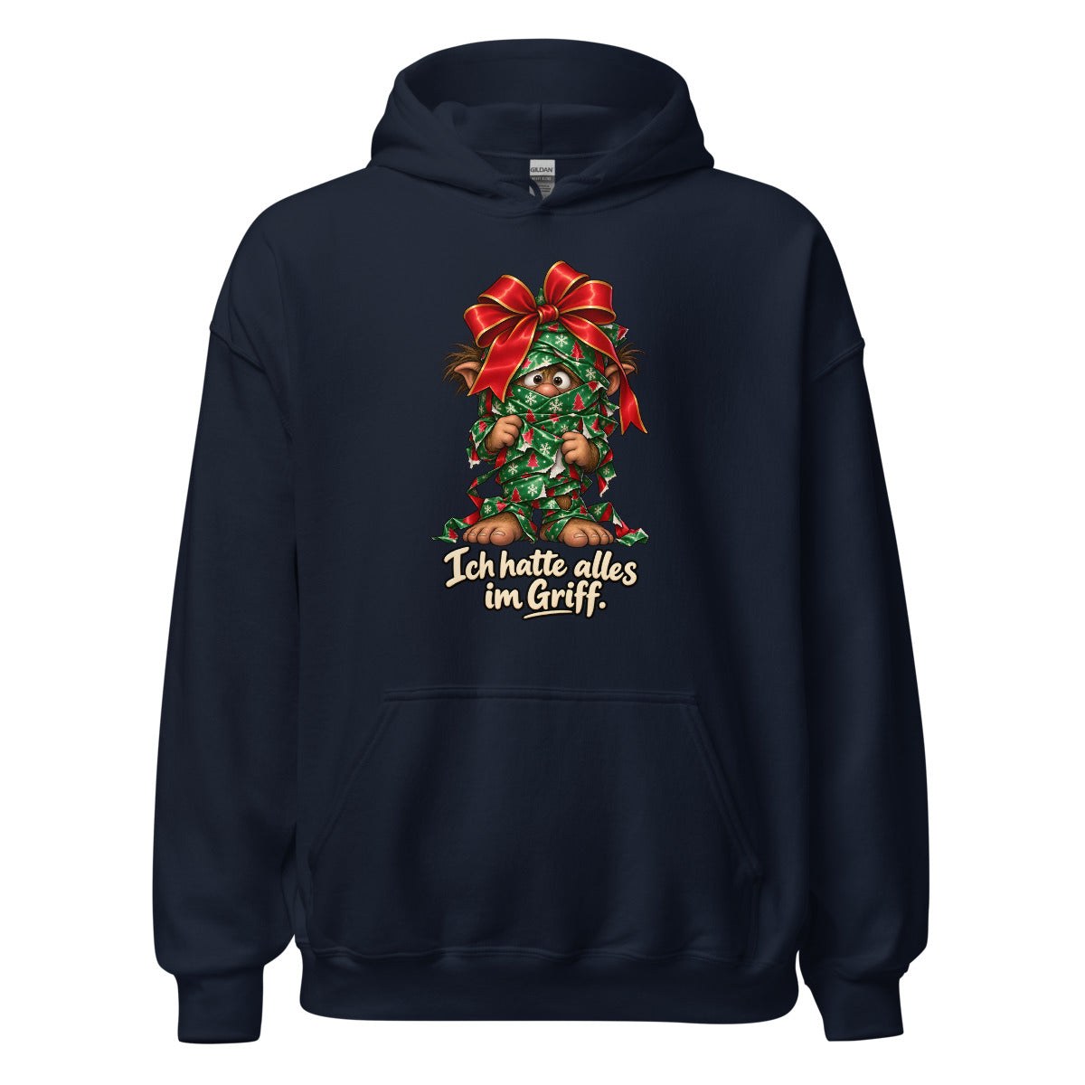 Geschenkpapier-Endgegner – Hoodie – großer Frontdruck