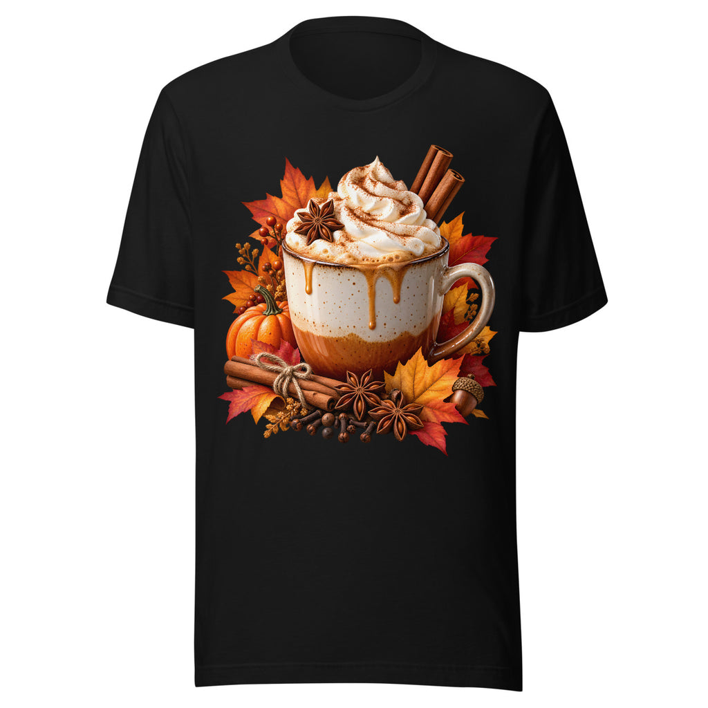 Herbstliche Kaffeetasse. – Unisex Staple T-Shirt | Bella + Canvas 3001