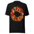 Herbstkranz im Stickerei-Look. – Unisex Staple T-Shirt | Bella + Canvas 3001