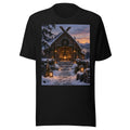 Wikingerhalle zur Wintersonnenwende – T-Shirt – großer Frontdruck