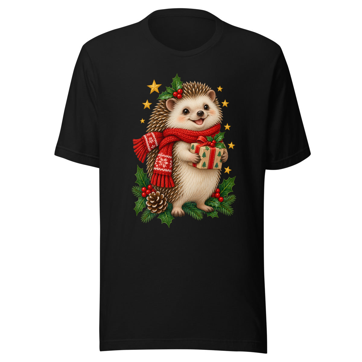Weihnachtsigel – T-Shirt – großer Frontdruck