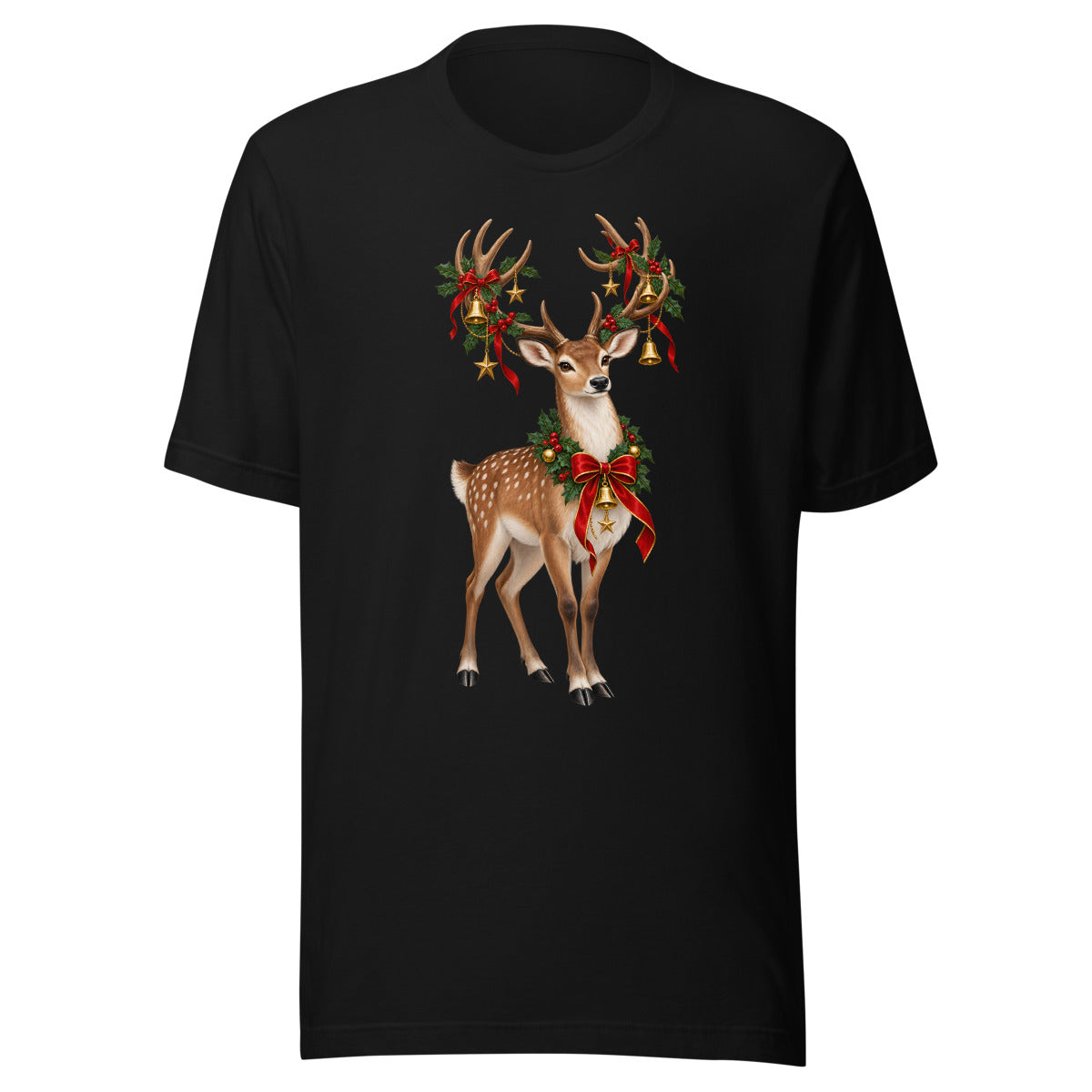 Weihnachtshirsch – T-Shirt – großer Frontdruck