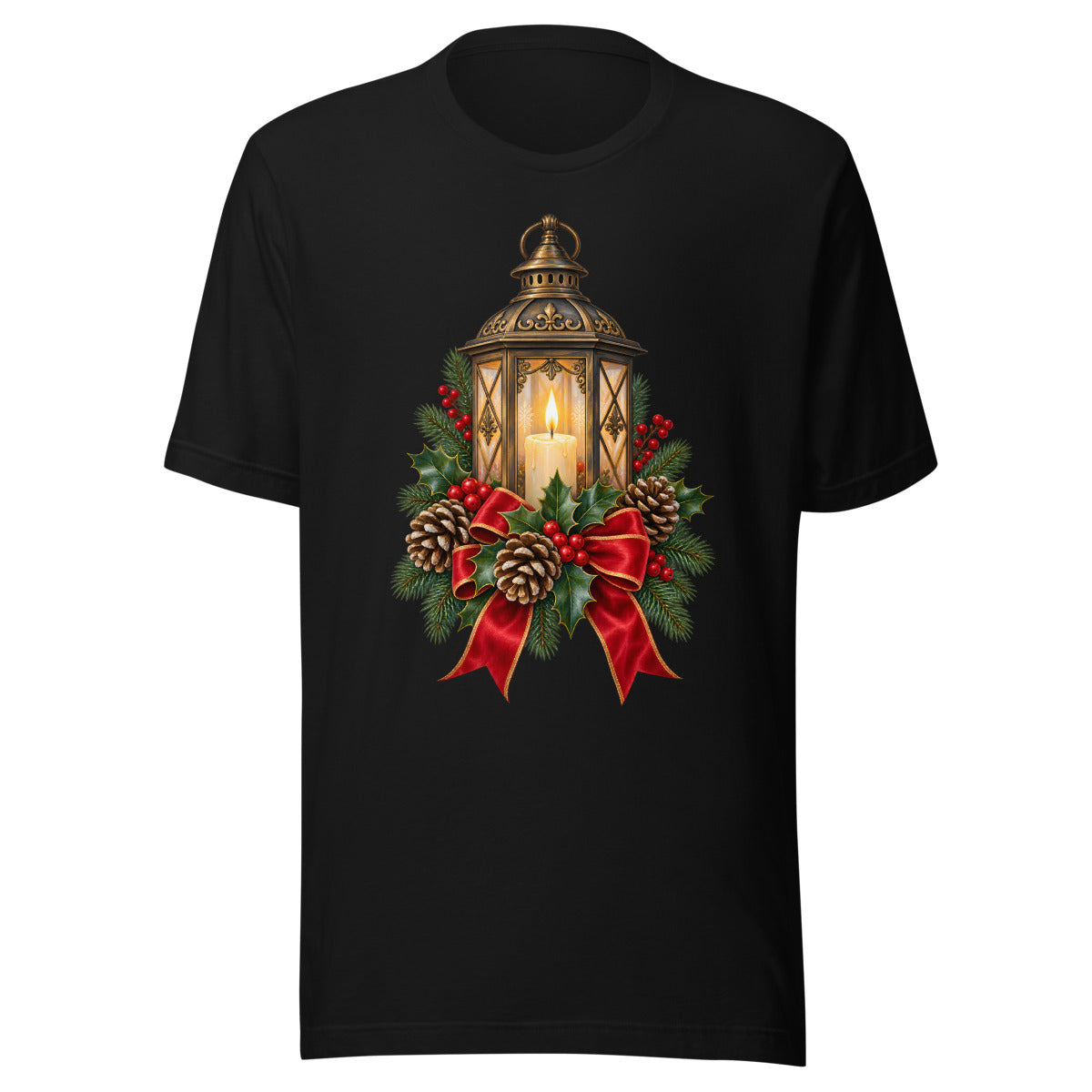 Weihnachtslaterne – T-Shirt – großer Frontdruck