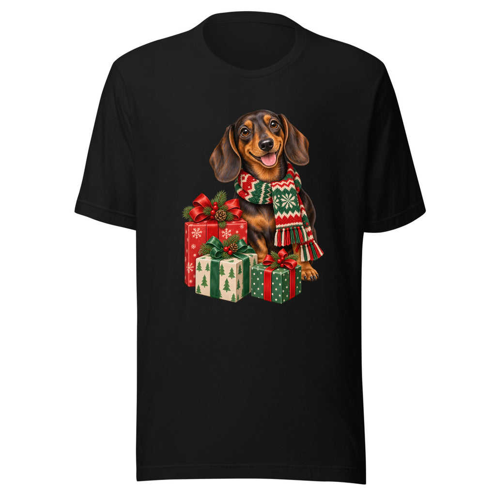 Weihnachtsdackel – T-Shirt – großer Frontdruck