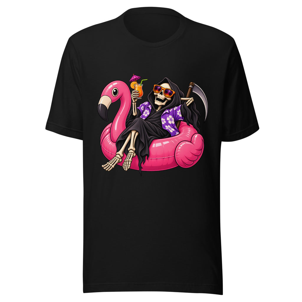 Sensenmann macht Urlaub – T-Shirt – großer Frontdruck