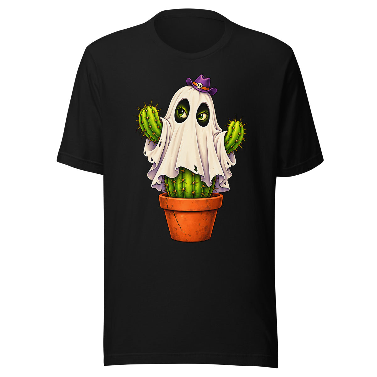 Spuk-Kaktus im Wilden Westen – T-Shirt – großer Frontdruck