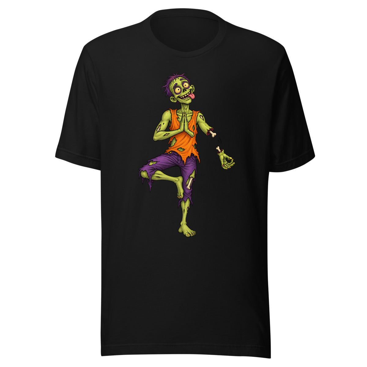 Zombie-Yoga – T-Shirt – großer Frontdruck