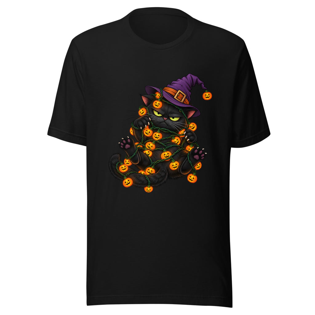 Kater im Lichterchaos – T-Shirt – großer Frontdruck