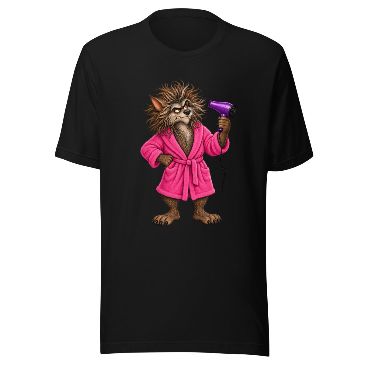 Werwolf am Bad-Hair-Day – T-Shirt – großer Frontdruck