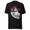 Schneemann auf Abwegen – T-Shirt – großer Frontdruck
