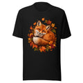Fuchs im Blätterwirbel – T-Shirt – großer Frontdruck