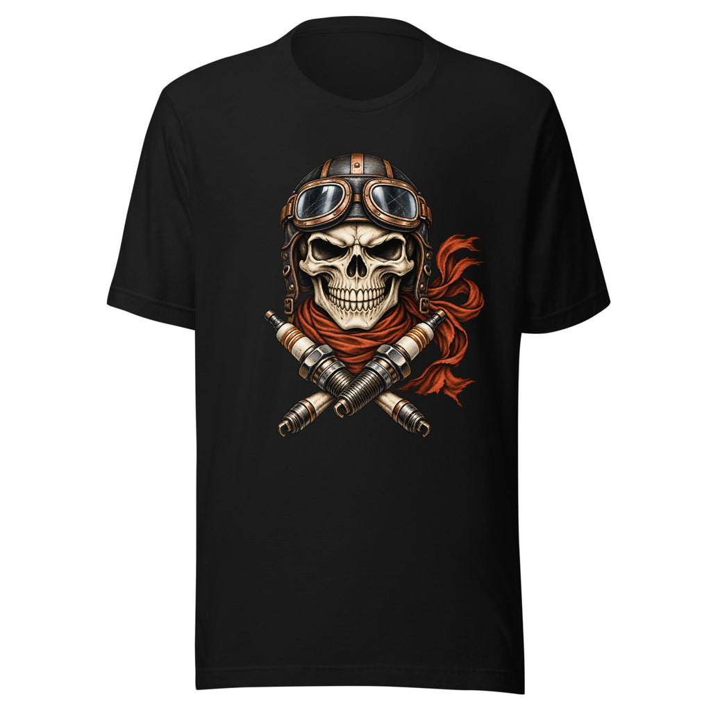 Totenkopf im Gegenwind – T-Shirt – großer Frontdruck