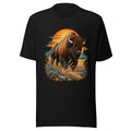 Bison im Sonnenuntergang – T-Shirt – großer Frontdruck