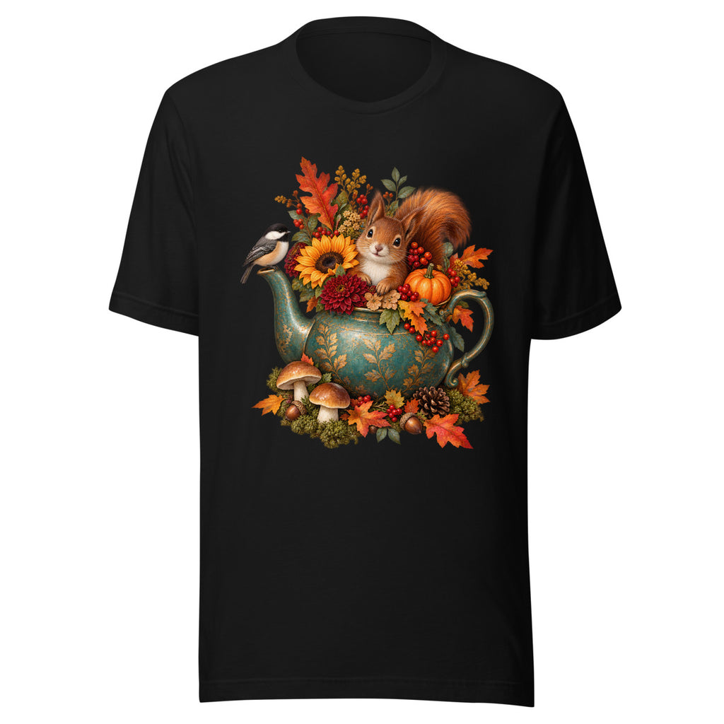 Herbstzauber im Teekessel – T-Shirt – großer Frontdruck