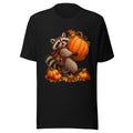Kürbisernte mit Waschbär – T-Shirt – großer Frontdruck