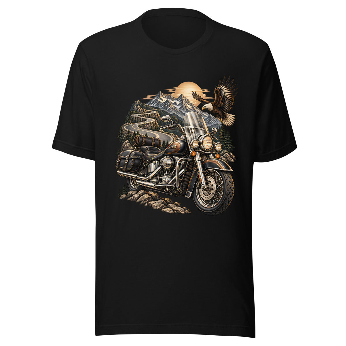 Freiheit am Bergpass – T-Shirt – großer Frontdruck