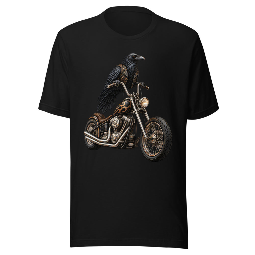 Rabe auf der Maschine – T-Shirt – großer Frontdruck