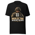 Soldat mit Kaffeetasse und Spruch – T-Shirt – großer Frontdruck
