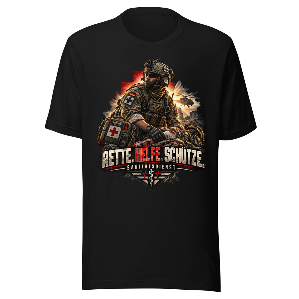 Sanitätsdienst Medic Rettung – T-Shirt – großer Frontdruck