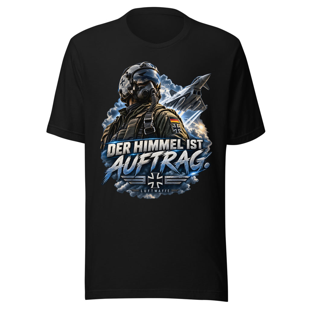 Der Himmel ist Auftrag - Luftwaffe – T-Shirt – großer Frontdruck