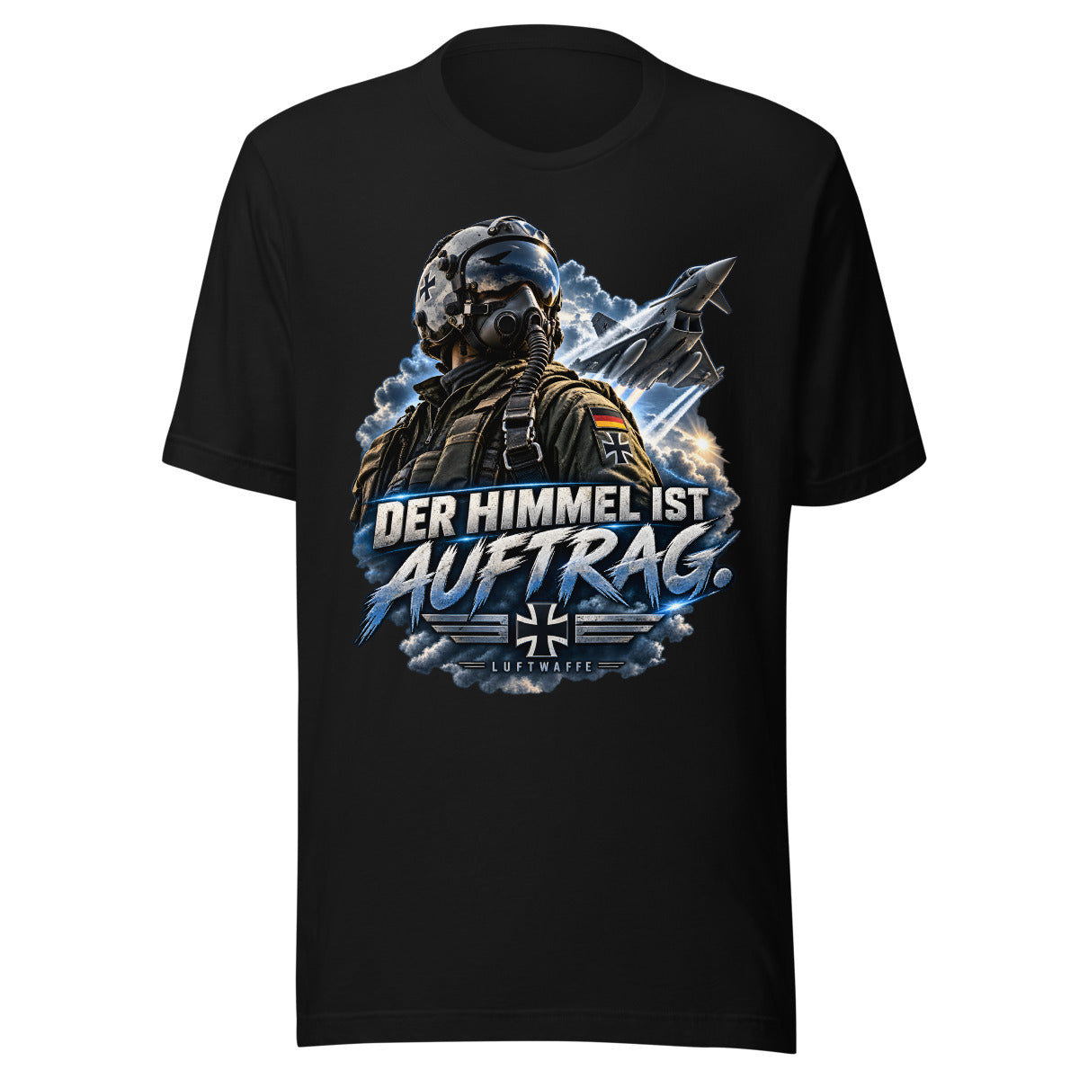 Der Himmel ist Auftrag - Luftwaffe – T-Shirt – großer Frontdruck