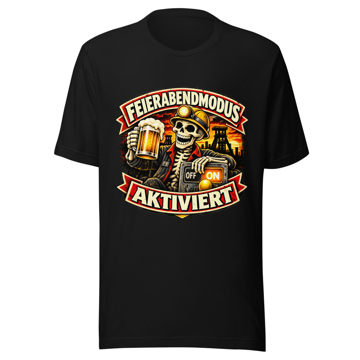 Feierabendmodus aktiviert – T-Shirt – großer Frontdruck