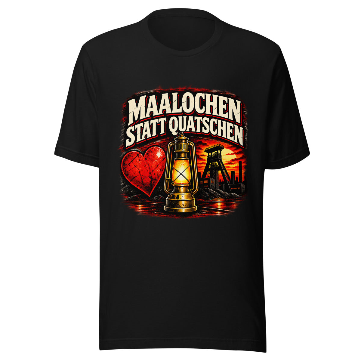 Maalochen statt Quatschen – T-Shirt – großer Frontdruck