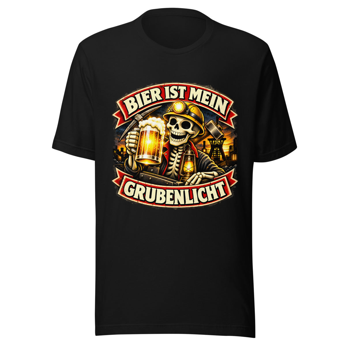 Bier ist mein Grubenlicht – T-Shirt – großer Frontdruck