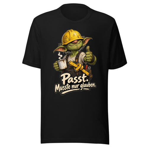 Baustellen-Kobold – T-Shirt – großer Frontdruck