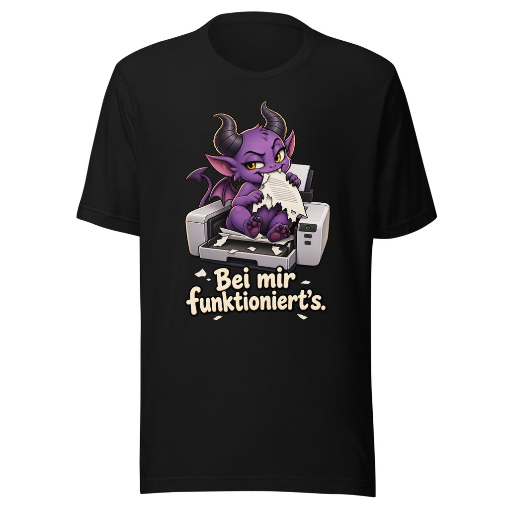 Drucker-Dämon – T-Shirt – großer Frontdruck