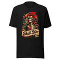 Skelett Rockstar mit Blitz-Make-up – T-Shirt – großer Frontdruck