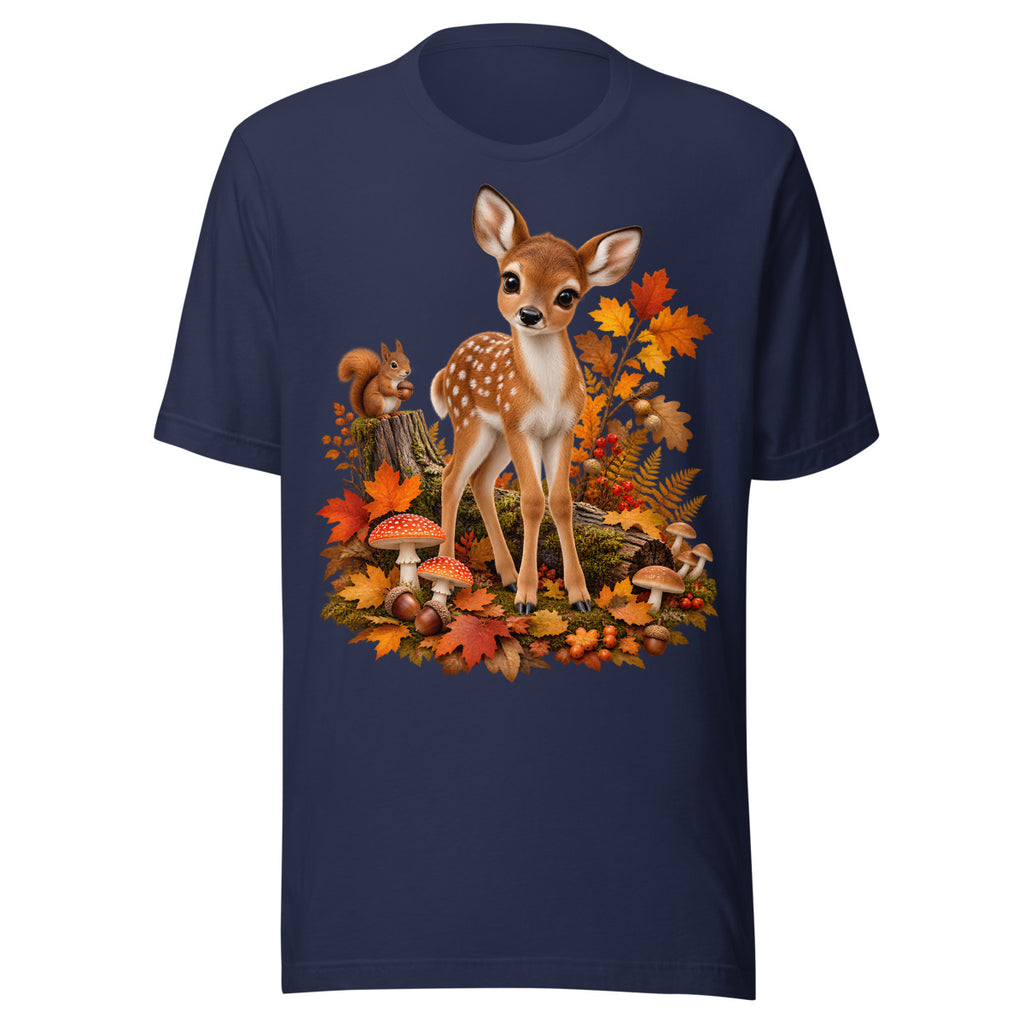 Stehendes Rehkitz. – Unisex Staple T-Shirt | Bella + Canvas 3001