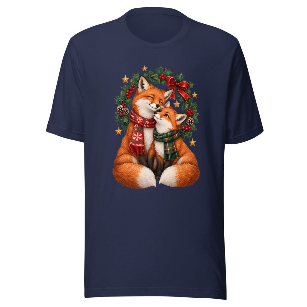 Winterfuchsduo – T-Shirt – großer Frontdruck