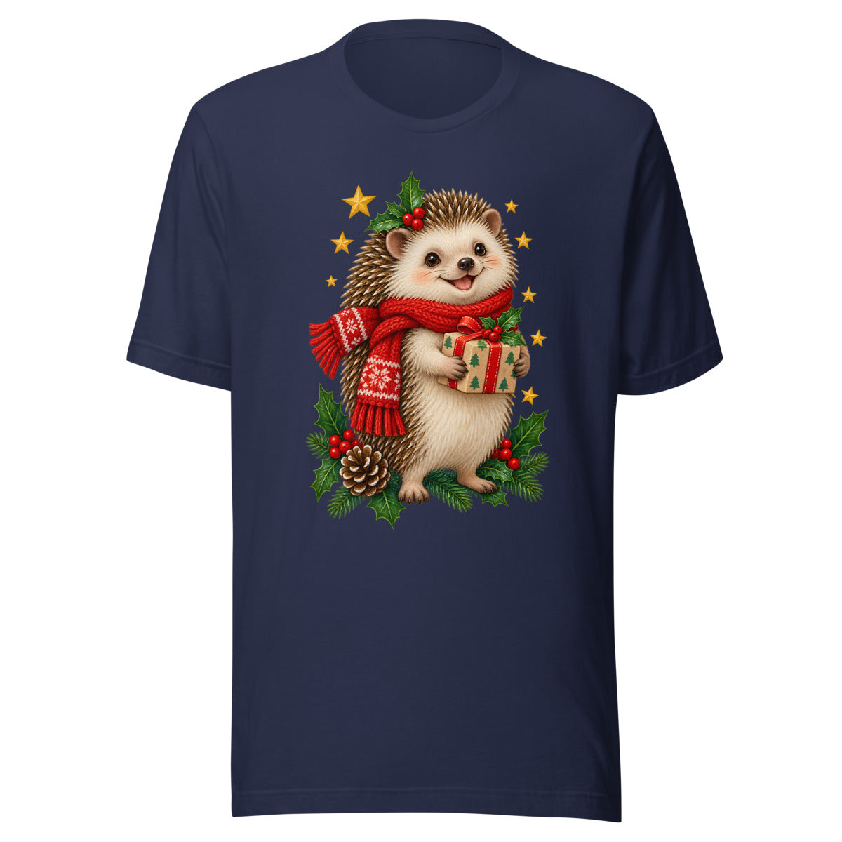 Weihnachtsigel – T-Shirt – großer Frontdruck