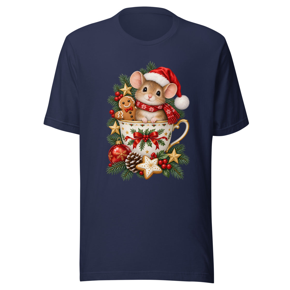 Weihnachtsmaus – T-Shirt – großer Frontdruck