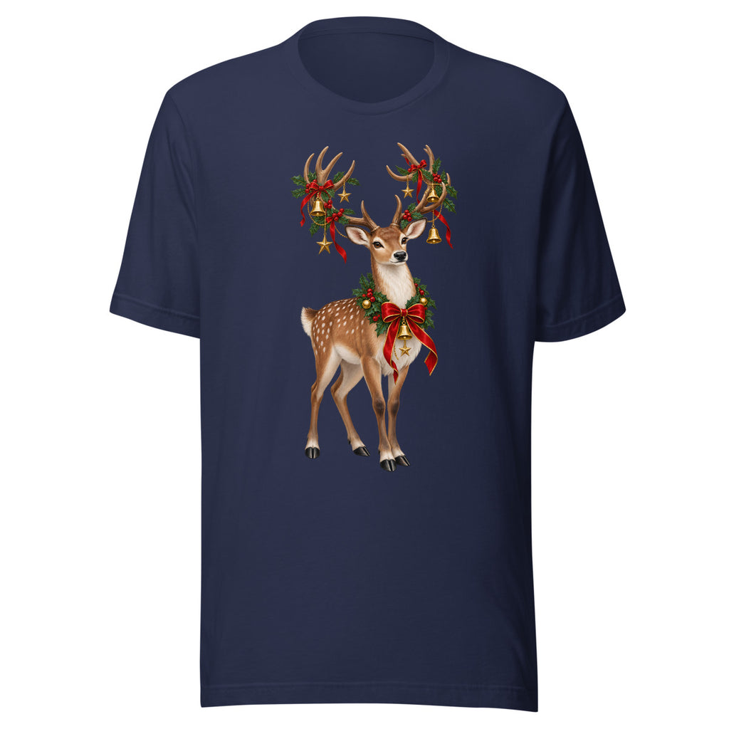 Weihnachtshirsch – T-Shirt – großer Frontdruck