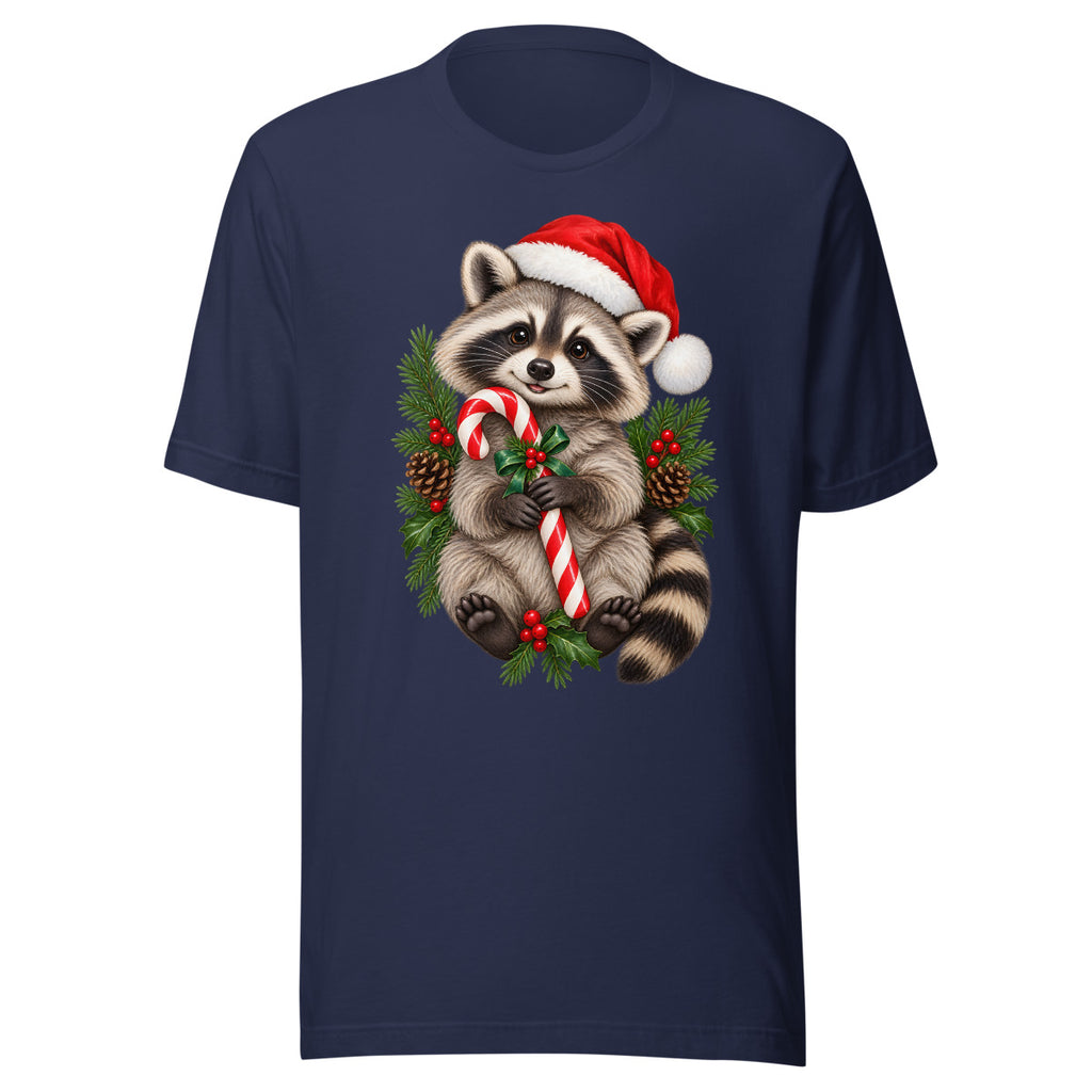 Festlicher Waschbär – T-Shirt – großer Frontdruck
