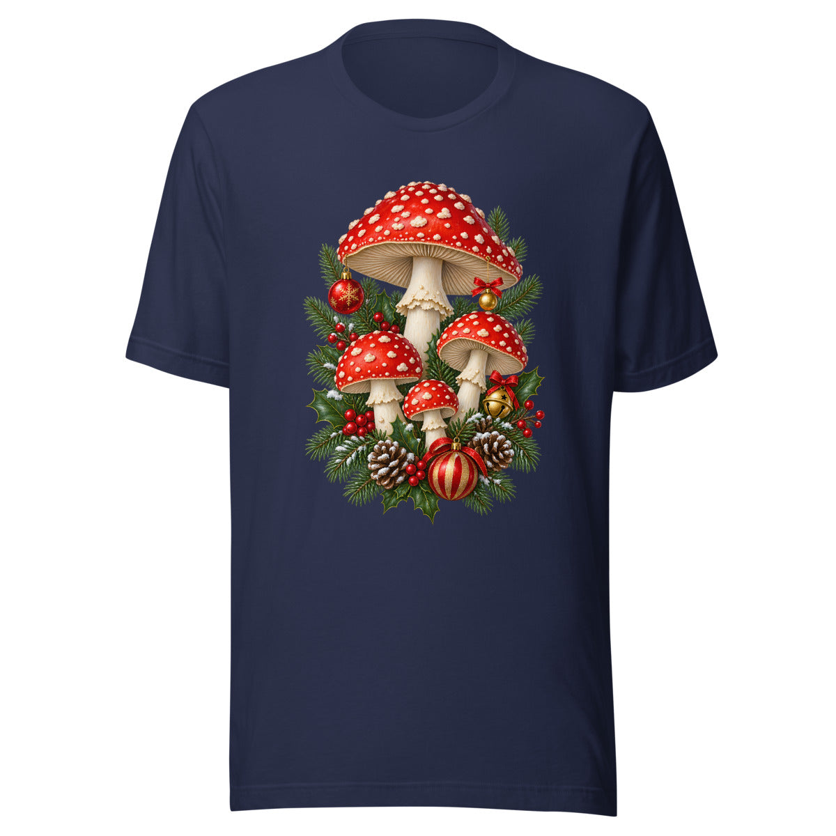 Festlicher Waldpilz – T-Shirt – großer Frontdruck