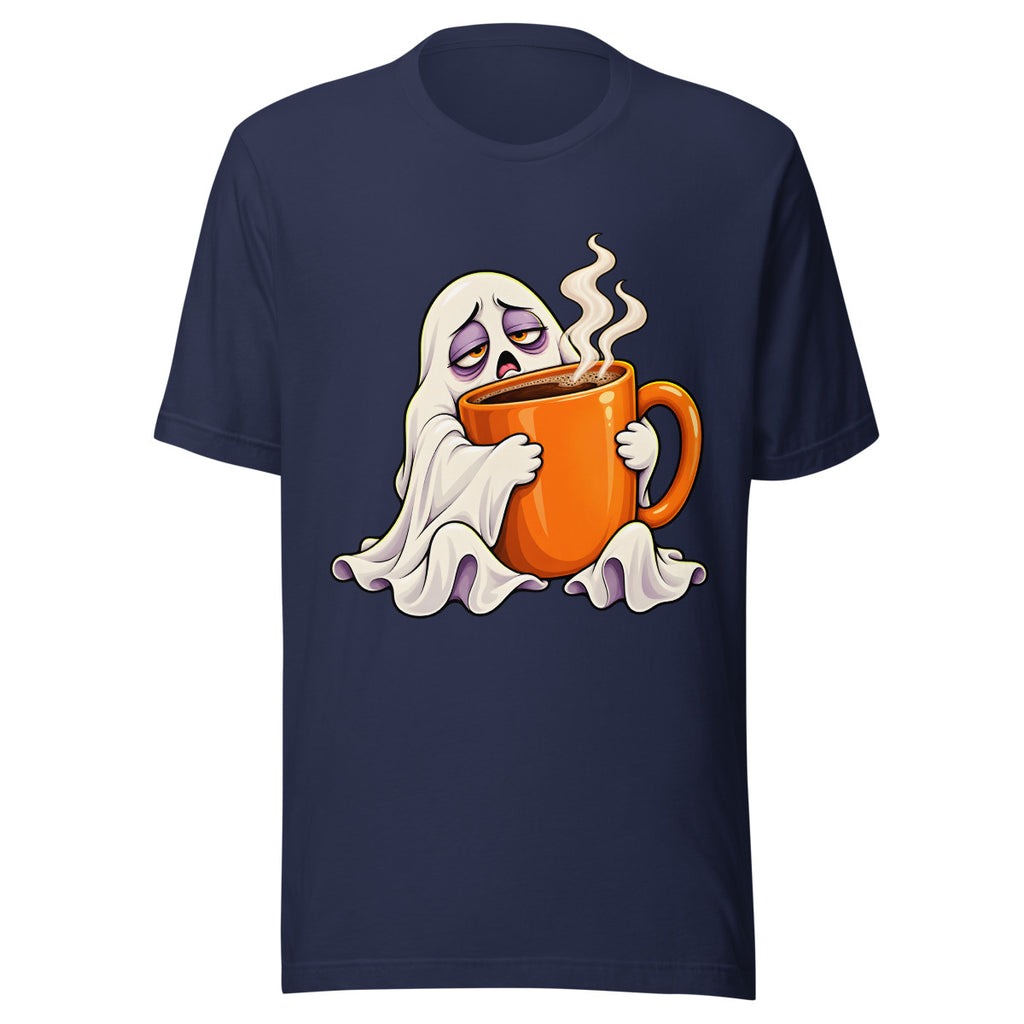 Kaffeegeist im Morgenmodus – T-Shirt – großer Frontdruck
