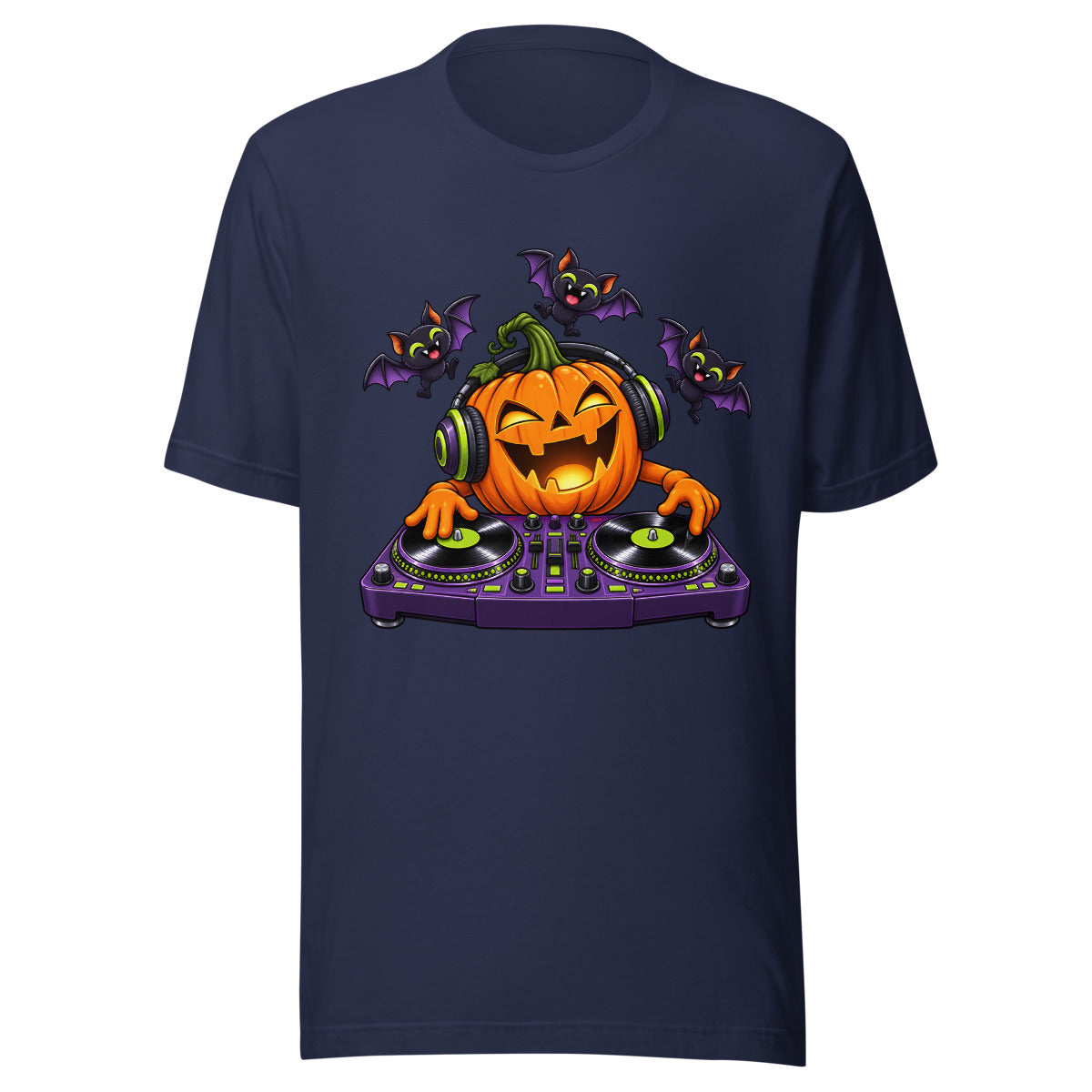 Kürbis-DJ – T-Shirt – großer Frontdruck
