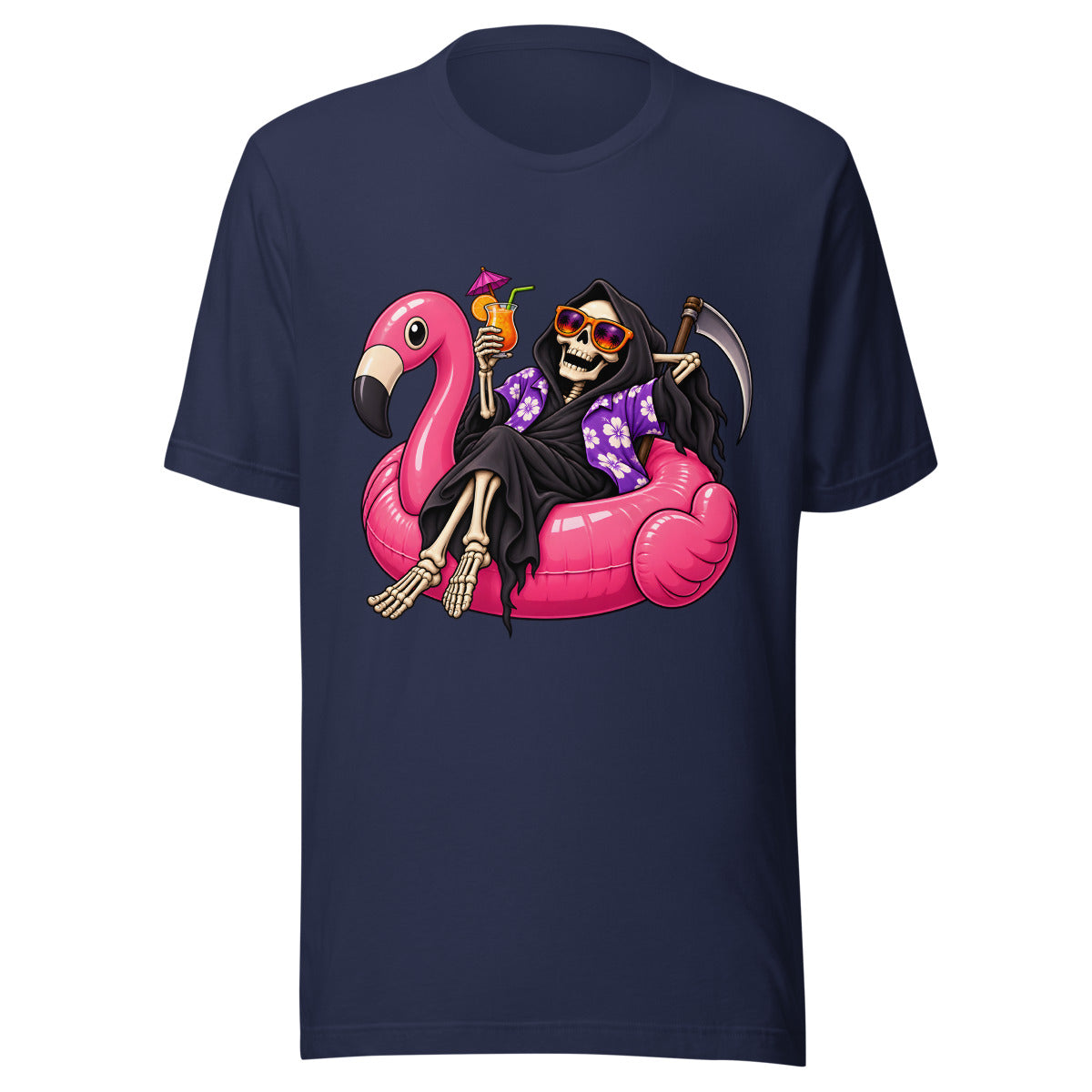 Sensenmann macht Urlaub – T-Shirt – großer Frontdruck
