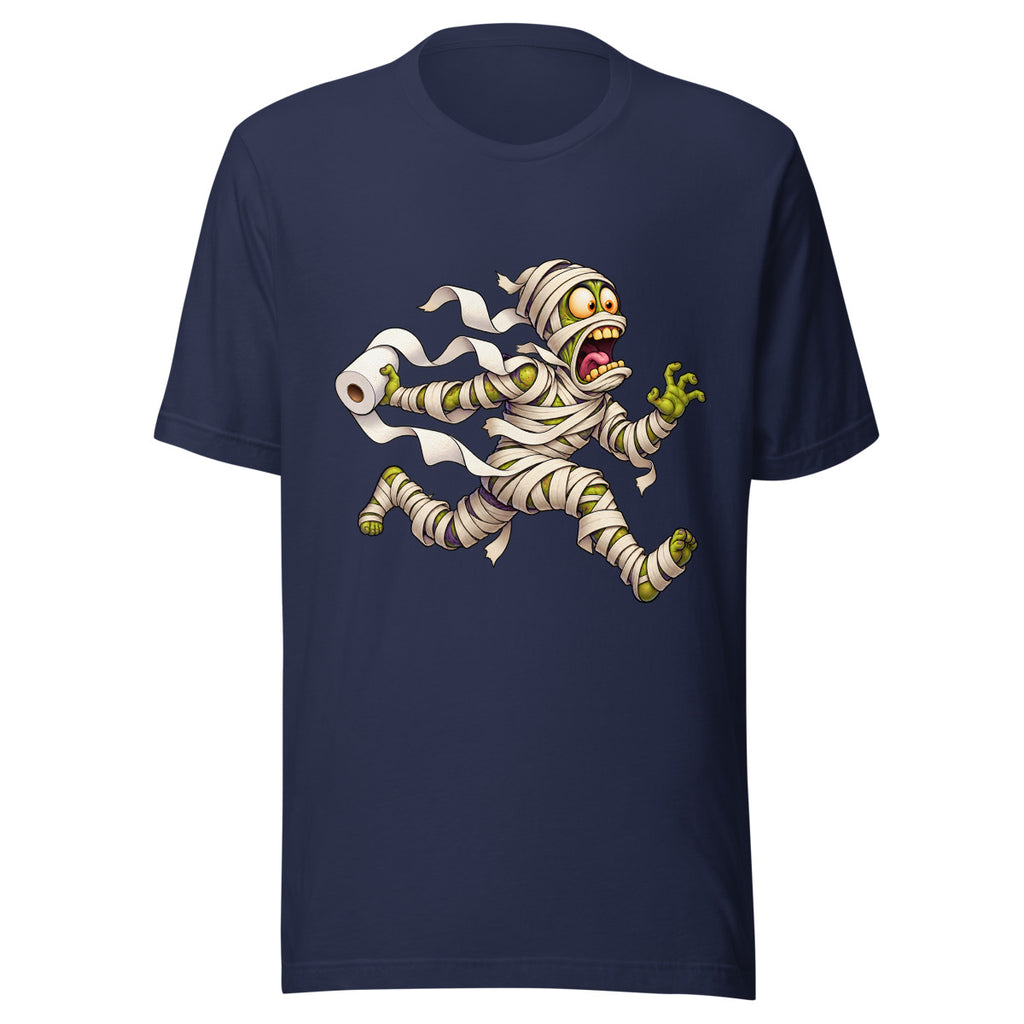 Mumie auf der Flucht – T-Shirt – großer Frontdruck