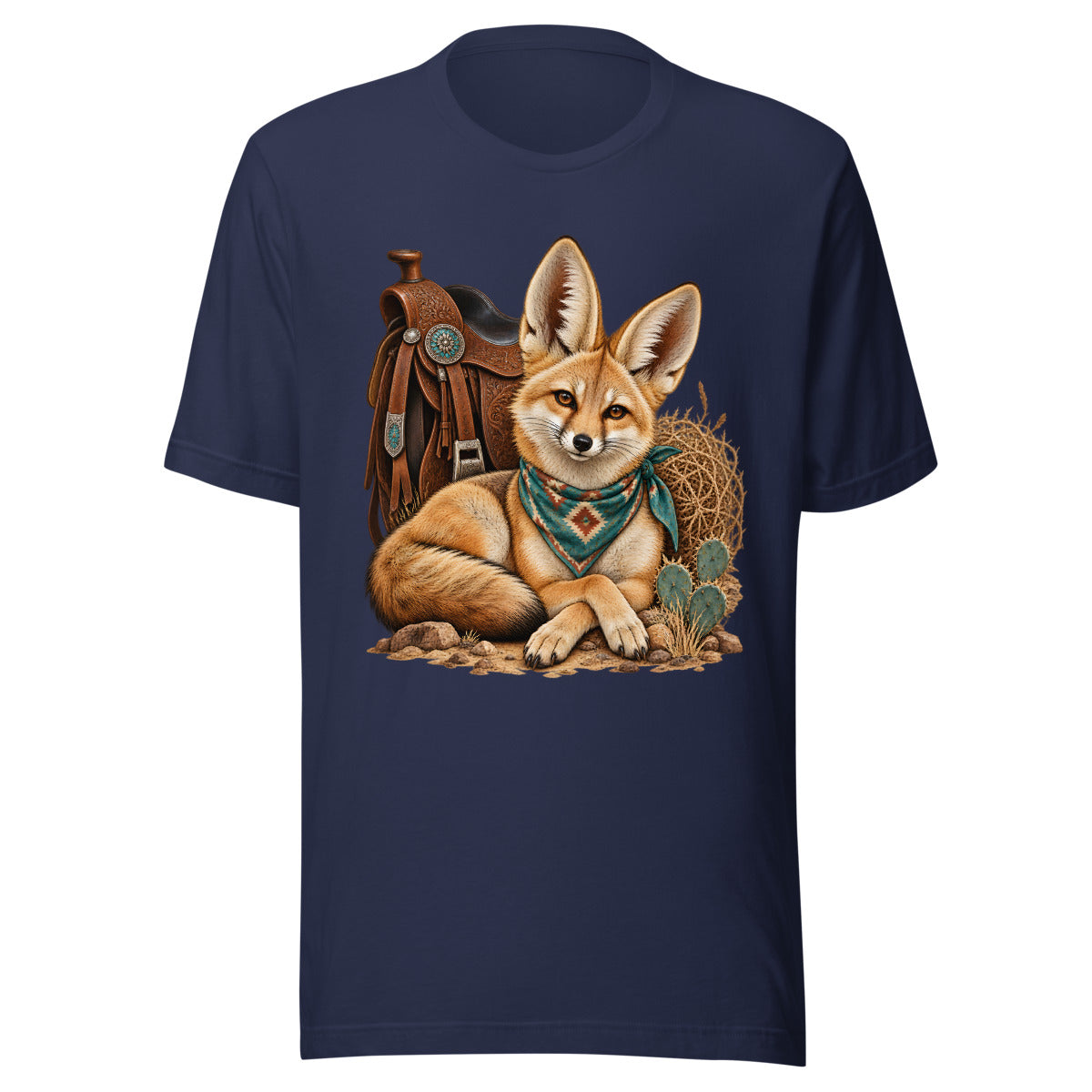 Wüstenfuchs auf Reise – T-Shirt – großer Frontdruck