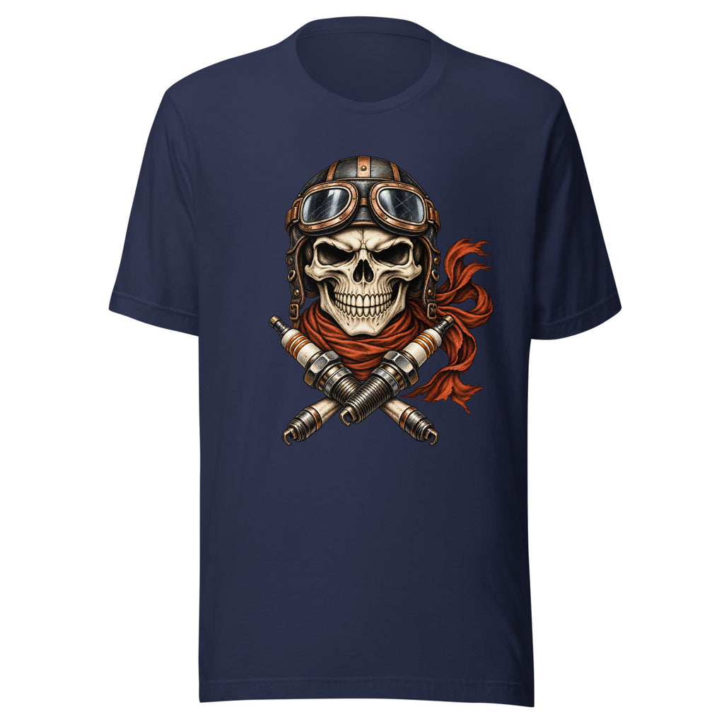 Totenkopf im Gegenwind – T-Shirt – großer Frontdruck