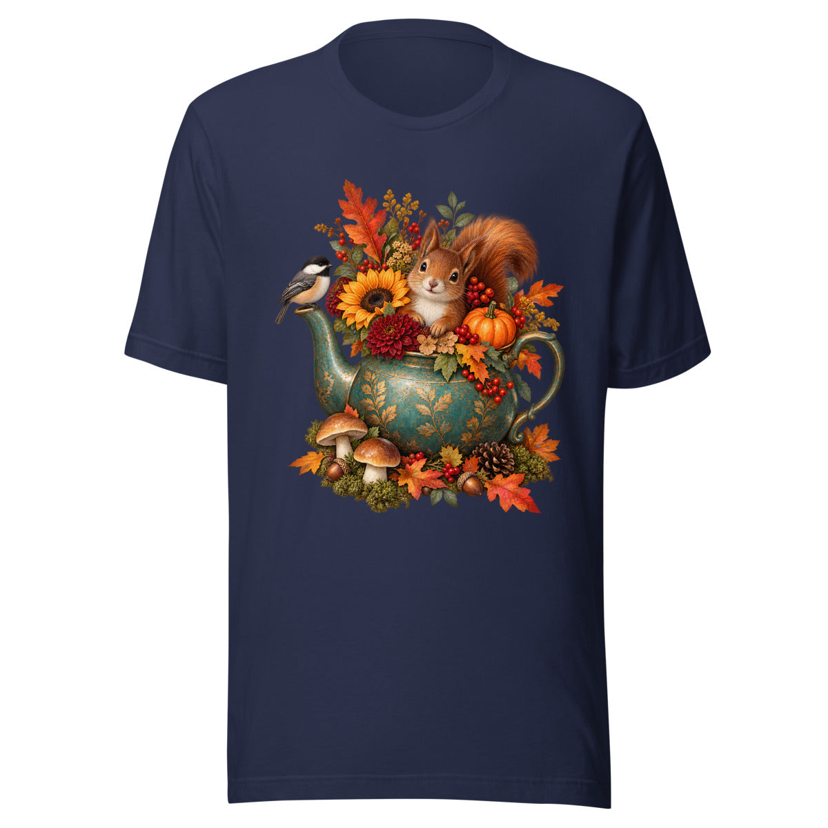 Herbstzauber im Teekessel – T-Shirt – großer Frontdruck
