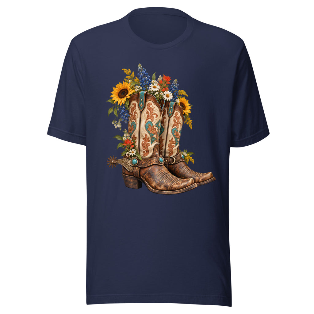 Stiefel mit Geschichte – T-Shirt – großer Frontdruck