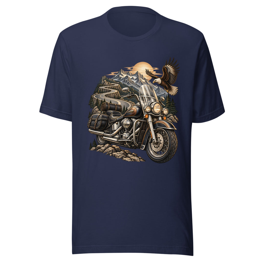 Freiheit am Bergpass – T-Shirt – großer Frontdruck