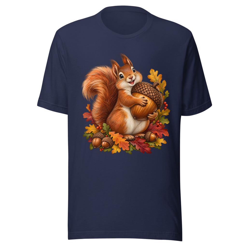 Eichhörnchen auf Vorrat – T-Shirt – großer Frontdruck